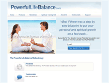 Tablet Screenshot of powerfullifebalance.com
